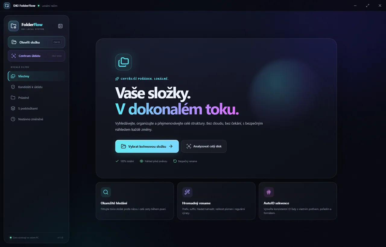 DKI FolderFlow – další obrazovka